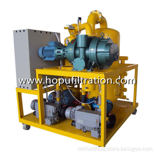 Double stage vacuum transformer oil purifier